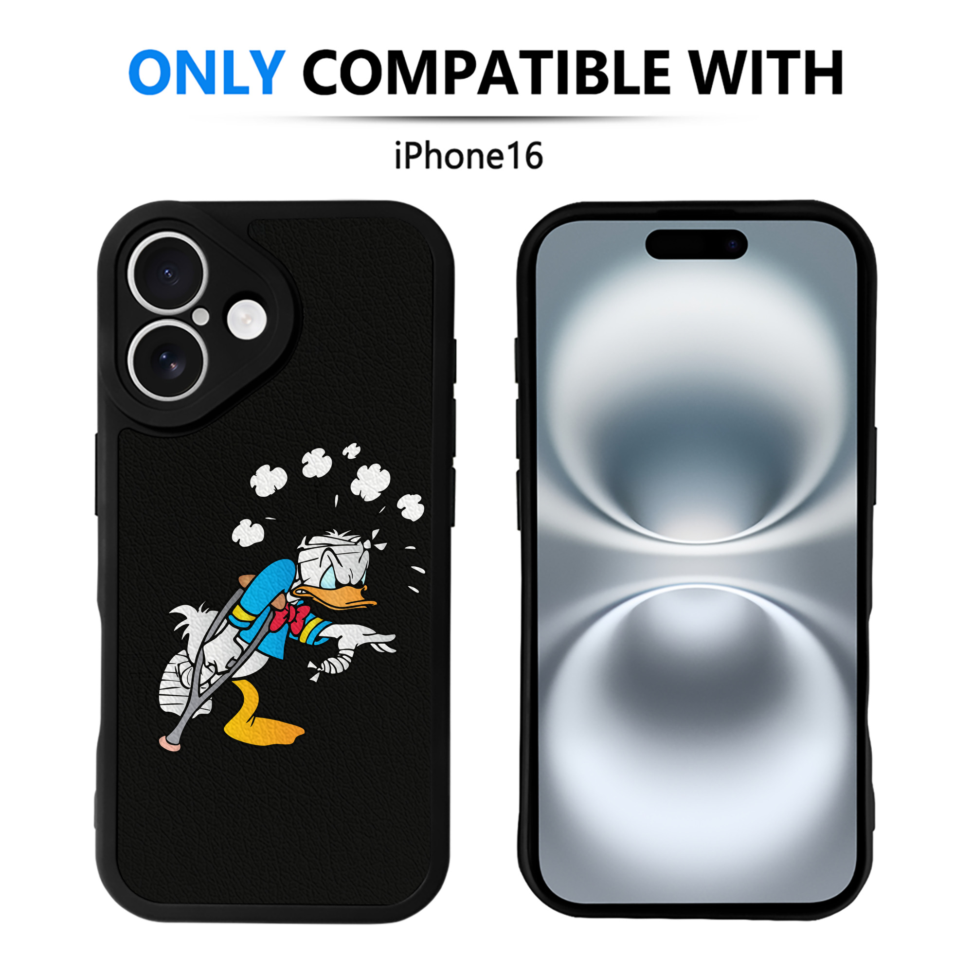 （画像用） ミッキーマウス Mickey Mouse 【iPhone 16シリーズ対応】シリコンスマホケース（レザー調） 材質：シリコン
